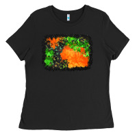 Black halloween mystic symbol background Ladies Tee - BundleAndBundleShop