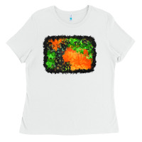 White halloween mystic symbol background Ladies Tee - BundleAndBundleShop