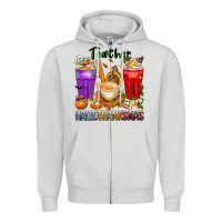 Dove Grey hallothanksmas teacher Zipper Hoodie - texasbilliewilder