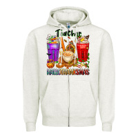 Oatmeal Heather hallothanksmas teacher Zipper Hoodie - texasbilliewilder