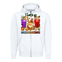 White hallothanksmas teacher Zipper Hoodie - texasbilliewilder