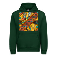 Forest Green western cowboy bull skull seamless pattern Urban Hoodie - BundleAndBundleShop