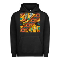 Pigment Black western cowboy bull skull seamless pattern Urban Hoodie - BundleAndBundleShop