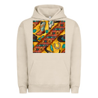 Pigment French Oak western cowboy bull skull seamless pattern Urban Hoodie - BundleAndBundleShop