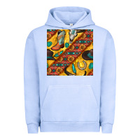 Pigment Grape Ice western cowboy bull skull seamless pattern Urban Hoodie - BundleAndBundleShop