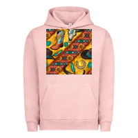 Pigment Salmon western cowboy bull skull seamless pattern Urban Hoodie - BundleAndBundleShop