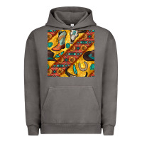 Pigment Tornado western cowboy bull skull seamless pattern Urban Hoodie - BundleAndBundleShop