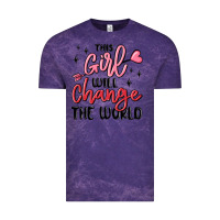 Cloud Purple this girl will change the world Vintage Tee - MaliasSmallBusiness