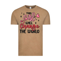 Vintage Coffee this girl will change the world Vintage Tee - MaliasSmallBusiness