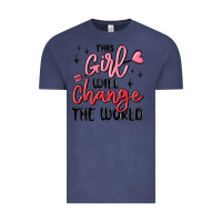 Vintage Denim this girl will change the world Vintage Tee - MaliasSmallBusiness