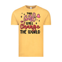 Vintage Mustard this girl will change the world Vintage Tee - MaliasSmallBusiness