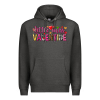 Charcoal Heather Little miss Valentine Premium Hoodie - HowdyJamesFarm