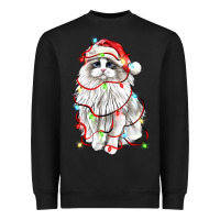 Black christmas ragdoll cat Heavyweight Sweatshirt - LillyAllenDesigns