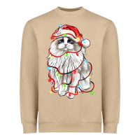 Mushroom christmas ragdoll cat Heavyweight Sweatshirt - LillyAllenDesigns