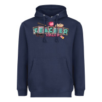 Navy teacher mom Heavyweight Hoodie - CowGirlArtShop