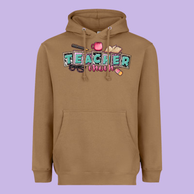 Teacher Mom Heavyweight Hoodie Designed By Cowgirlartshop