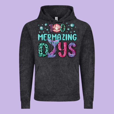 100 Mermazing Days Vintage Hoodie Designed By Maliassmallbusiness