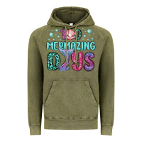 Vintage Olive 100 mermazing days Vintage Hoodie - MaliasSmallBusiness