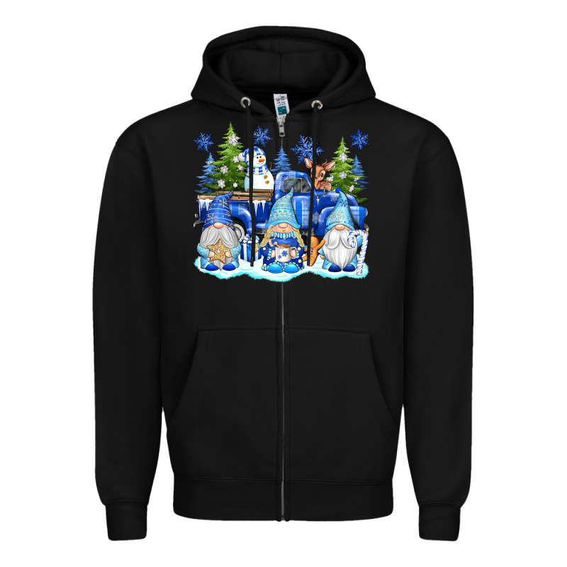Snow Gnome Truck Zipper Hoodie by texasbilliewilder | Teevron