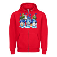Red snow gnome truck Zipper Hoodie - texasbilliewilder