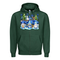 Sports Green snow gnome truck Zipper Hoodie - texasbilliewilder