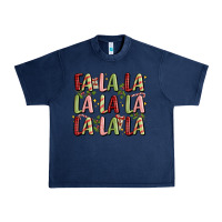 Navy fa la la la la la la la la Urban Heavy Tee - MaliasSmallBusiness