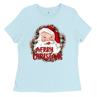 Baby Blue merry christmas santa Ladies Tee - JahusDesignShop