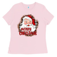 Bubblegum Pink merry christmas santa Ladies Tee - JahusDesignShop