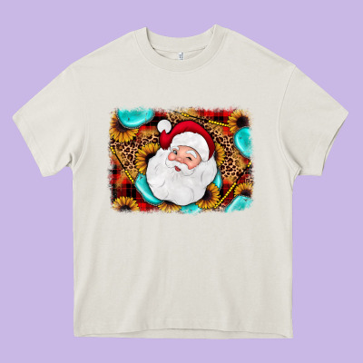 Santa Background Heavy Core Tee Designed By Jahusdesignshop