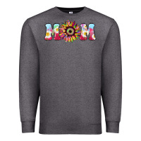 Charcoal Heather Tie dye sunflower Mom Mother's Day Premium Sweatshirt - HowdyJamesFarm