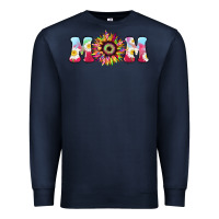 Navy Tie dye sunflower Mom Mother's Day Premium Sweatshirt - HowdyJamesFarm