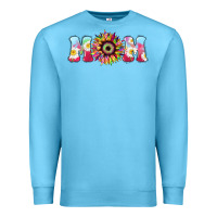 Ocean Blue Tie dye sunflower Mom Mother's Day Premium Sweatshirt - HowdyJamesFarm