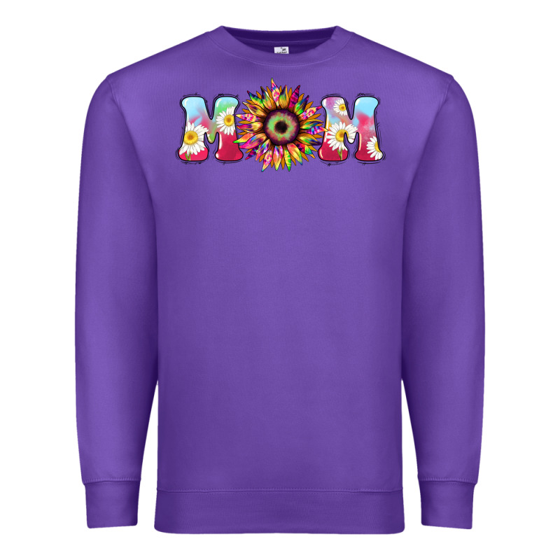 Tie Dye Sunflower Mom Mother's Day Premium Sweatshirt by HowdyJamesFarm | Teevron