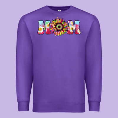 Tie Dye Sunflower Mom Mother's Day Premium Sweatshirt Designed By Howdyjamesfarm