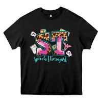 Black speech therapist Heavy Core Tee - AdoDesignShop