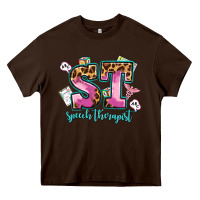 Chocolate Brown speech therapist Heavy Core Tee - AdoDesignShop