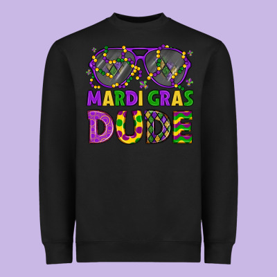 Mardi Gras Celebration Design Heavyweight Sweatshirt Designed By Lillyallendesigns