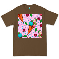 Cacao ice cream seamless pattern Premium Tee - BundleAndBundleShop