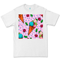 White ice cream seamless pattern Premium Tee - BundleAndBundleShop