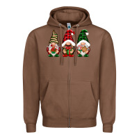 Chestnut Christmas gnomes Zipper Hoodie - NancyCooperArtShop