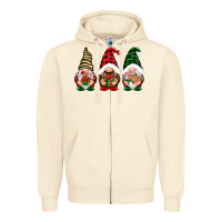 Sandshell Christmas gnomes Zipper Hoodie - NancyCooperArtShop