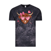 Cloud Black valentines day long haired cow Vintage Tee - MaliasSmallBusiness