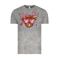 Cloud Rock valentines day long haired cow Vintage Tee - MaliasSmallBusiness
