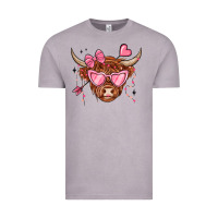 Vintage Zinc valentines day long haired cow Vintage Tee - MaliasSmallBusiness