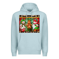 Blue Mist christmas snowman polar bear reindeer Premium Hoodie - CowGirlArtShop