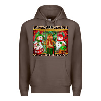 Coffee christmas snowman polar bear reindeer Premium Hoodie - CowGirlArtShop