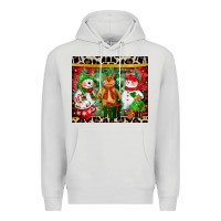 Dove Grey christmas snowman polar bear reindeer Premium Hoodie - CowGirlArtShop