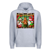 Heather Grey christmas snowman polar bear reindeer Premium Hoodie - CowGirlArtShop