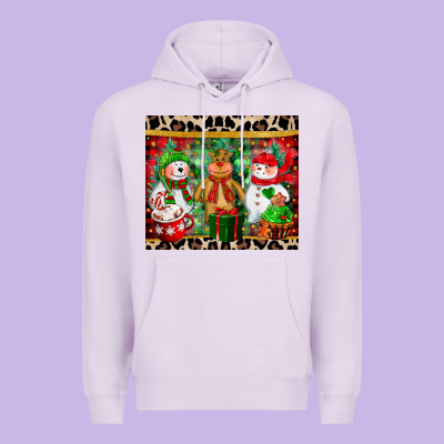Christmas Snowman Polar Bear Reindeer Premium Hoodie Designed By Cowgirlartshop