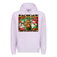 Lilac christmas snowman polar bear reindeer Premium Hoodie - CowGirlArtShop